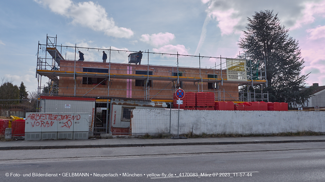 07.03.2023 - Baustelle Niederalmstrasse 16 in Neuperlach